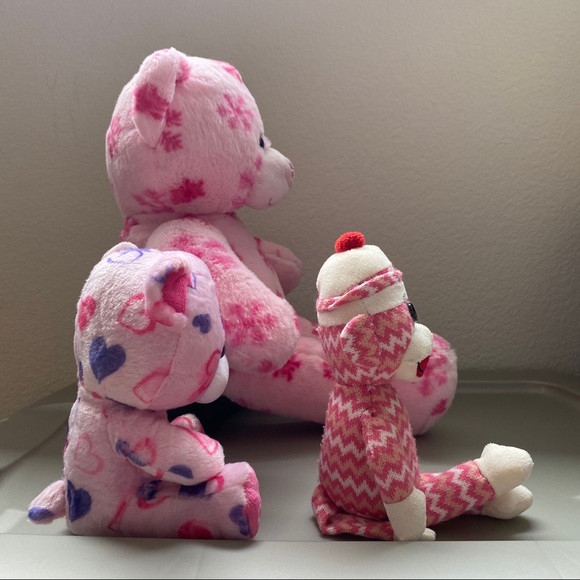 BABW / Build-A-Bear 2 Pink Bear and Monkey Bundle - Picture 4 of 6